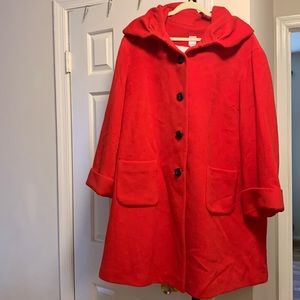 Z from Zenobia Wool Angora Cashmere Red Coat 16